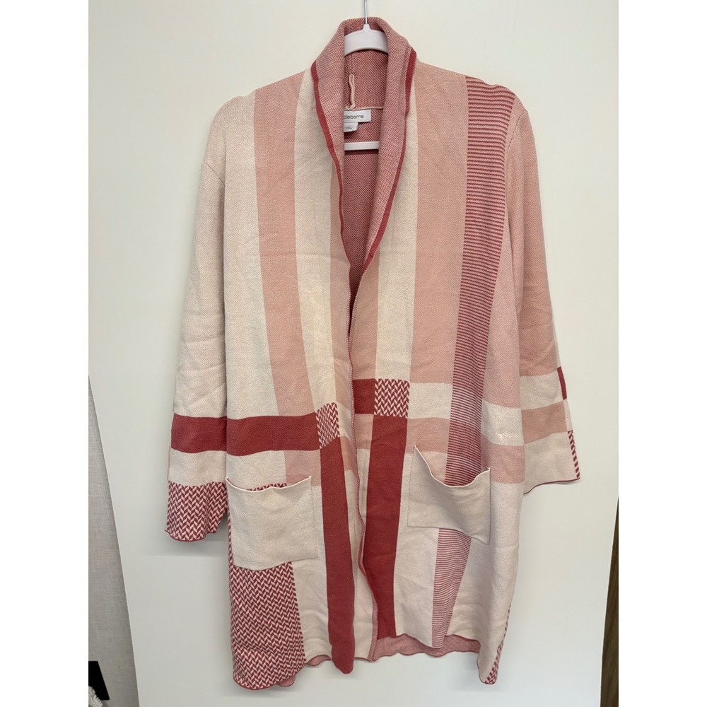 Patchwork Grannycore Long Cardigan Women XL Pink Academia Sweater ClassyCore - Picture 8 of 8